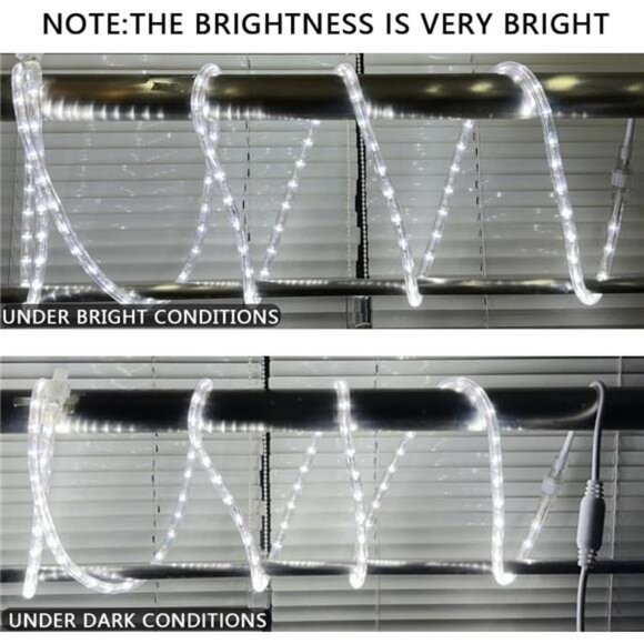 LED rope lights waterproof connectable flexible tube lights for patio garden dec - Picture 2 of 7